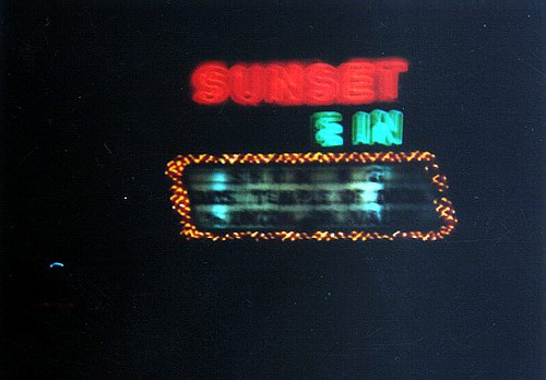 Sunset Drive-In Theatre - Rare Marquee Shot From Harry Mohney And Curt Peterson